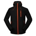 thumbnail image 5 of RYDCOT Men's Lightweight Softshell Hooded Jacket Warm Fleece Lined Windbreaker Windproof Soft Shell for Outdoor Hiking Black, 5 of 5