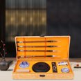 thumbnail image 3 of Chinese Traditional Calligraphy Set With Brush Pen, Special Ink Pad, Ceramic Pen Holder - Convenient Storage Case For Beginners, 3 of 8