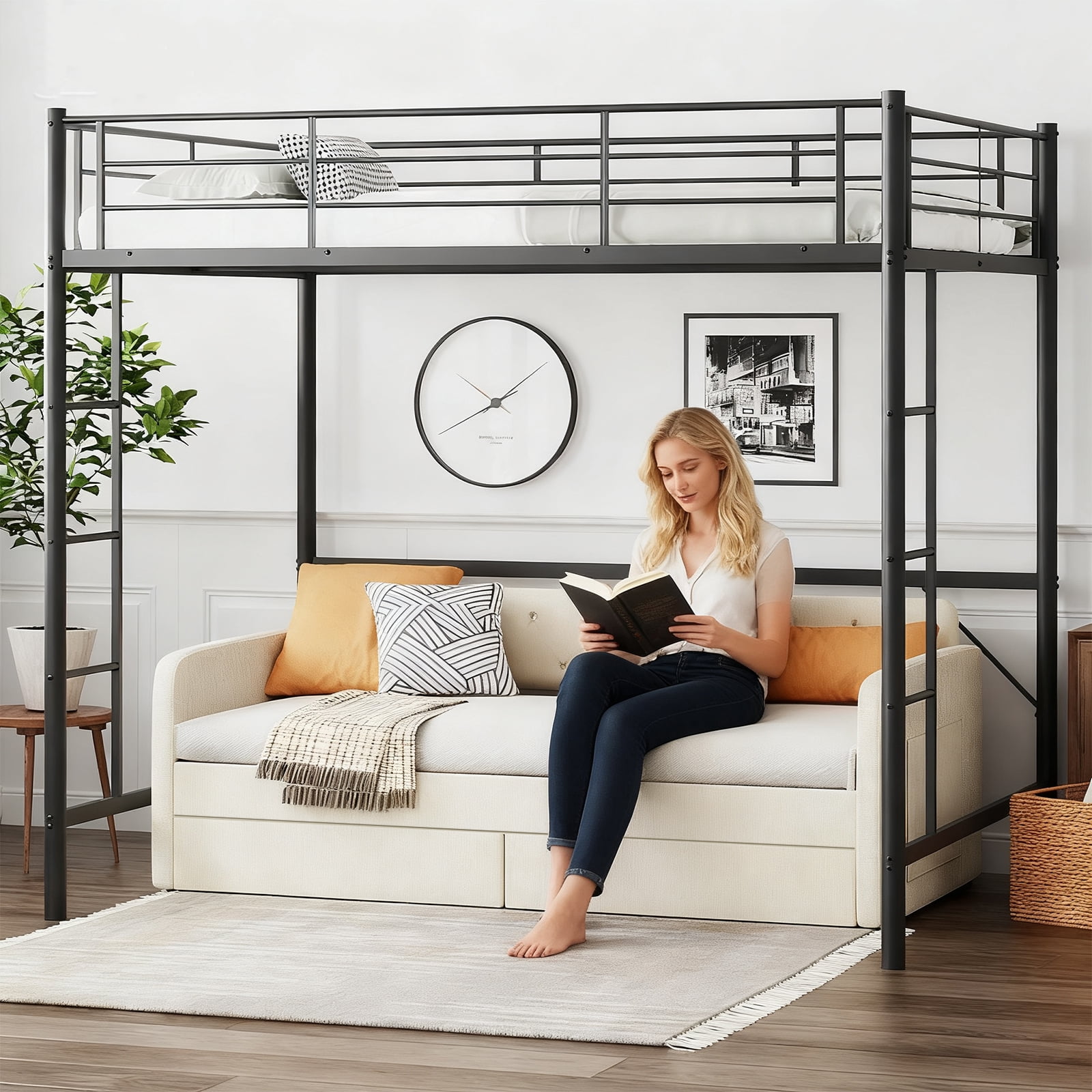 Zimtown Twin Size Daybed with 2 Storage Drawers and Side Pockets
