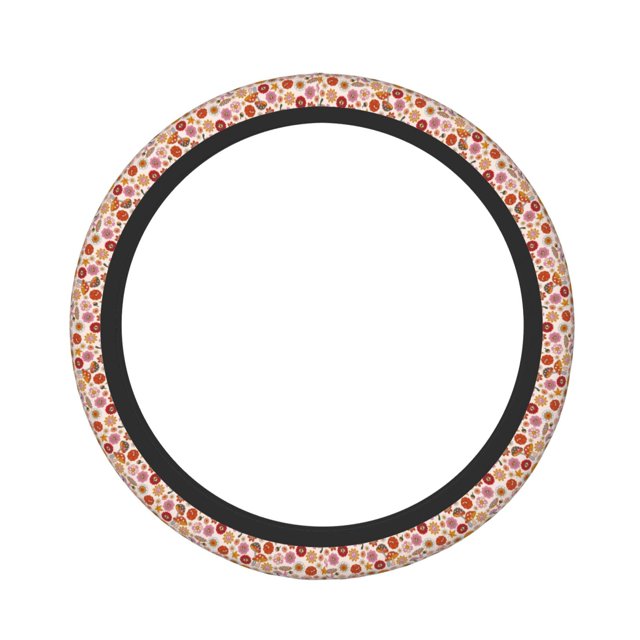 Balery Fall 70s Groovy Hippie Fundas elásticas antideslizantes para volante, funda protectora universal para hombre y mujer, 15 pulgadas, accesorios para coche.