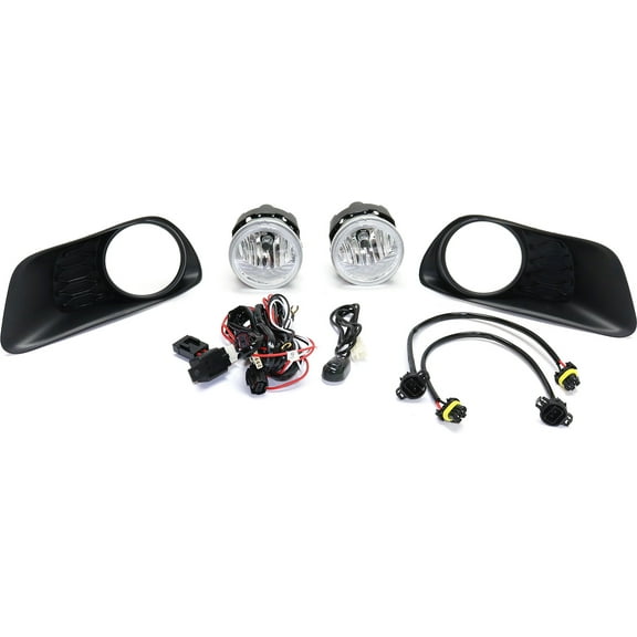 Fog Light Compatible with 2011-2019 Dodge Grand Caravan Front, Left Driver and Right Passenger With bulb(s)