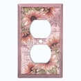 thumbnail image 2 of Metal Light Switch Plate Outlet Cover Mauve Floral Leaf Letter Damask FLW062, 2 of 13