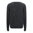 thumbnail image 5 of Ediodpoh Solid Color Asymmetrical Button Front Open Front Cardigan for Women Loose Fit Casual Knit Sweater Jacket Round Neck Black L, 5 of 5