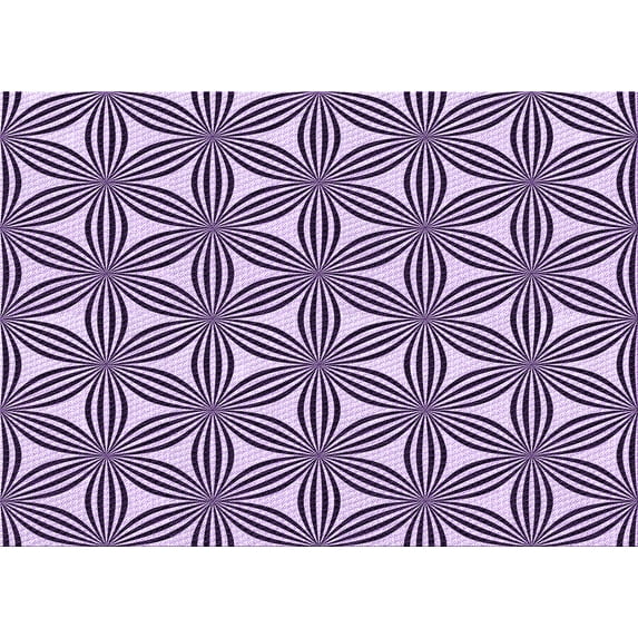 Ahgly Company Indoor Rectangle Patterned Blossom Pink Area Rugs, 8' x 12'