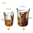 thumbnail image 2 of Lsque Vintage Cute Corgi Sunflower pattern Laundry Hamper Basket, Tall Woven Rope Hamper Basket for Clothes, Lightweight Storage Basket, Collapsible Waterproof-, 2 of 8