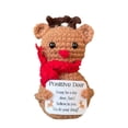 thumbnail image 1 of LUVCLS NUEVA muñeca navideña positiva con tarjeta hecha a mano, adorno de abeja de apoyo emocional, decoración navideña para habitación, regalos de animales, 1 of 7