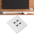 thumbnail image 1 of Interfaz Multimedia HD Placa de Pared Ethernet, PlacA de Pared de 4 Puertos 4K 60Hz USB3.0 APACT Snap Fit para Disco Duro para la Computeradora, 1 of 7