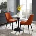 thumbnail image 2 of Contemporary Modern Urban Designer Living Room Lounge Club Lobby Square Dining Table, Wood Metal Steel, Black White, 2 of 4