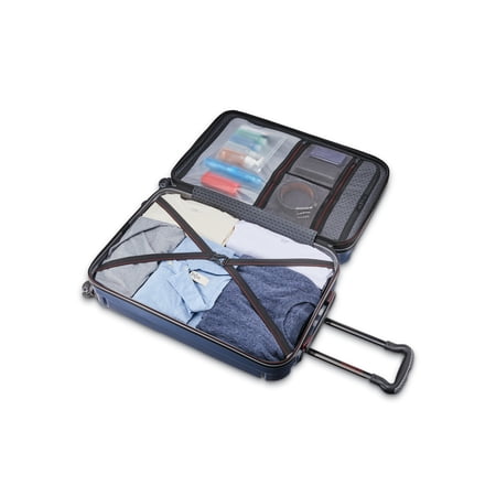 American Tourister Cargo Max 28 Hardside Large Checked Spinner Luggage Single Piece - Slate Blue *SMALL DENT ON TOP LEFT*