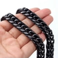thumbnail image 5 of QQTDFG Stainless Steel Black Cuban Curb Link Chain Necklace Men's 7"-40" Punk Jewelry-20mm-16inch or 40cm, 5 of 9