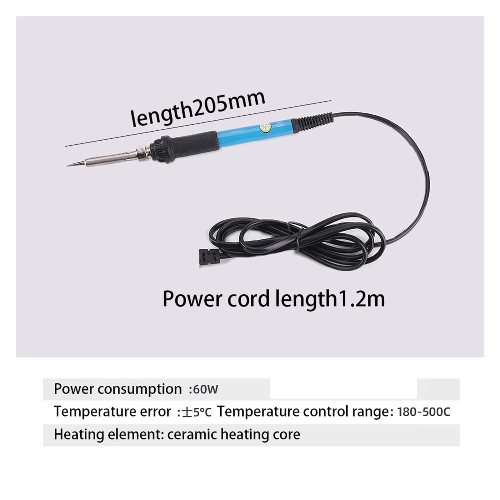Soldering Iron, 60W Adjustable Temperature Electric Solder Iron, Rework Station Mini Handle Heat Pencil Welding Repair Tools ,Wide Applications