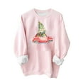 thumbnail image 4 of IROINNID Christmas Sweatshirts for Women Crewneck Pink Pullover Long Sleeve Casual Pullover Loose Sweatshirt,Pink, 4 of 4