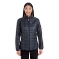 thumbnail image 1 of North End NE701W Ladies Portal Interactive Printed Packable Puffer - Plaid 703 - Large, 1 of 2