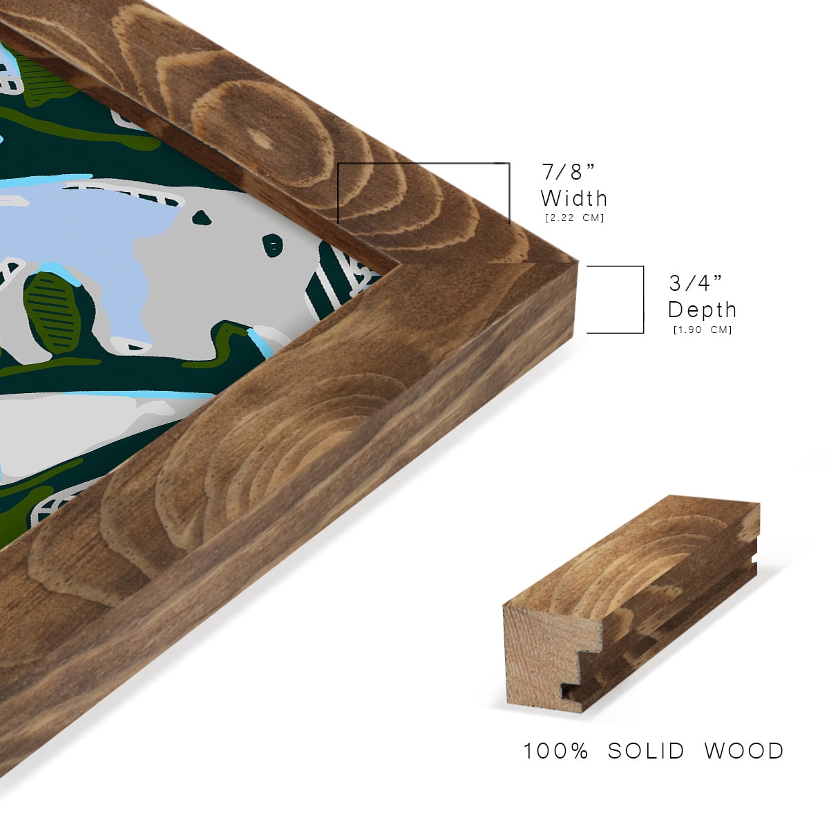Abstract Tree Limbs II -Framed Print w/glass-Walnut