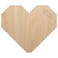 thumbnail image 1 of Pixel Digital Filled Heart Gaming Life Wood Shape Unfinished Piece Cutout Craft DIY Projects - 4.70 Inch Size - 1/4 Inch Thick, 1 of 7