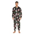 thumbnail image 5 of Adult Christmas Onesie Santa Claus Snowman Christmas Tree Pattern Zipper One-Piece Pajamas Unisex with Pockets, 5 of 6