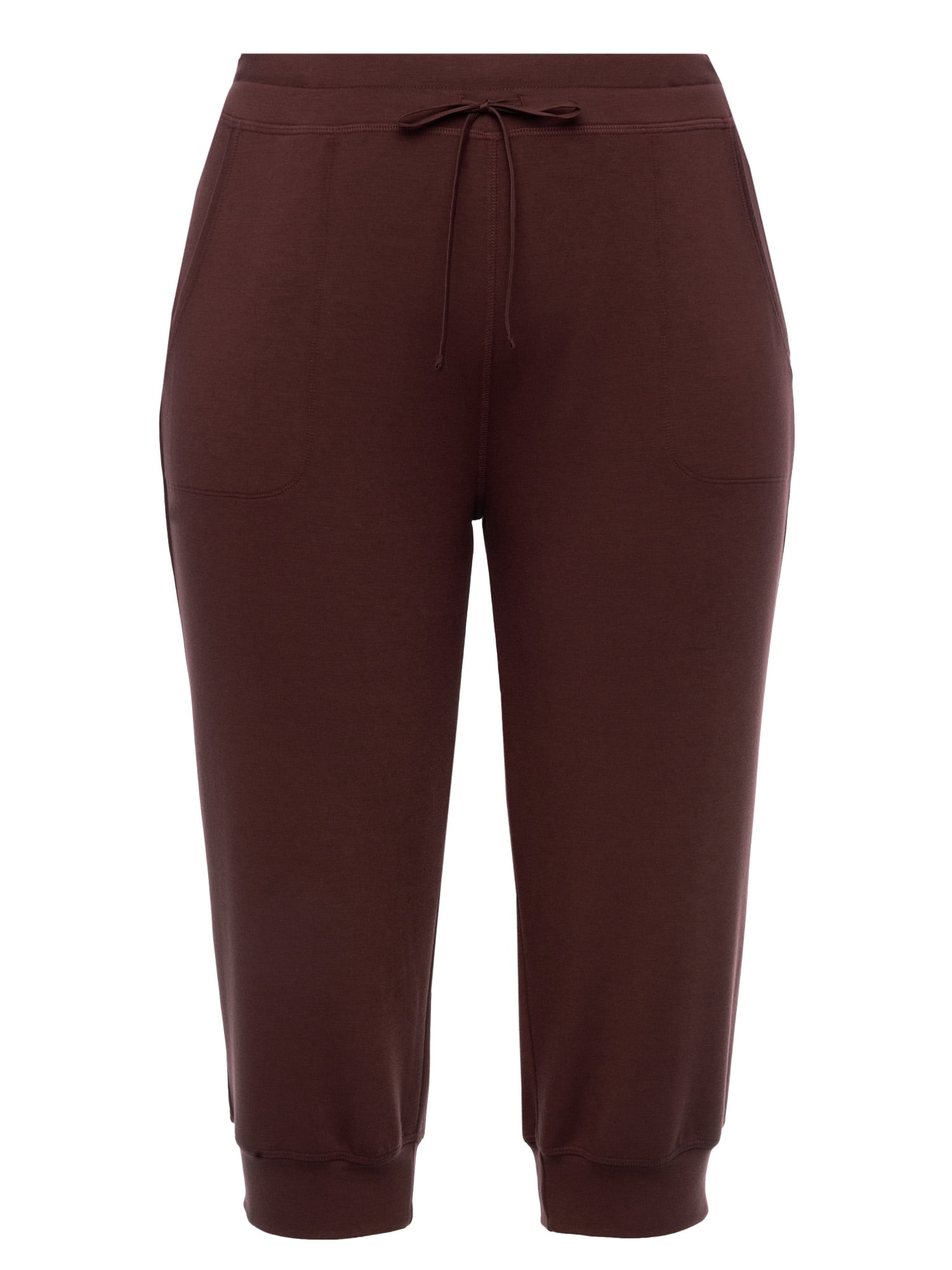 Athletic Works Women's Plus French Terry Athleisure Capri Jogger Pants, size 1X-5X
