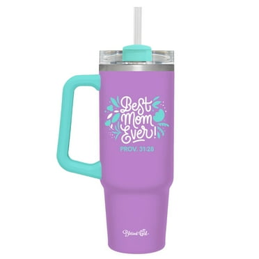 Blessed Girl 30 oz Stainless Steel Mug With Straw Best Mom Ever