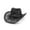 Black, variant on Shadoumai Women's Bohemian Vintage Cowboy Hat, Hollow Out Breathable Sun Shade Curved Brim Beach Fedora Boho Straw Hat for Vacation