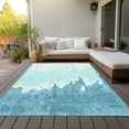 thumbnail image 6 of Addison Rugs Chantille Indoor/Outdoor Transitional Abstract Teal Washable Rectangle Rug, 9' x 12', 6 of 6