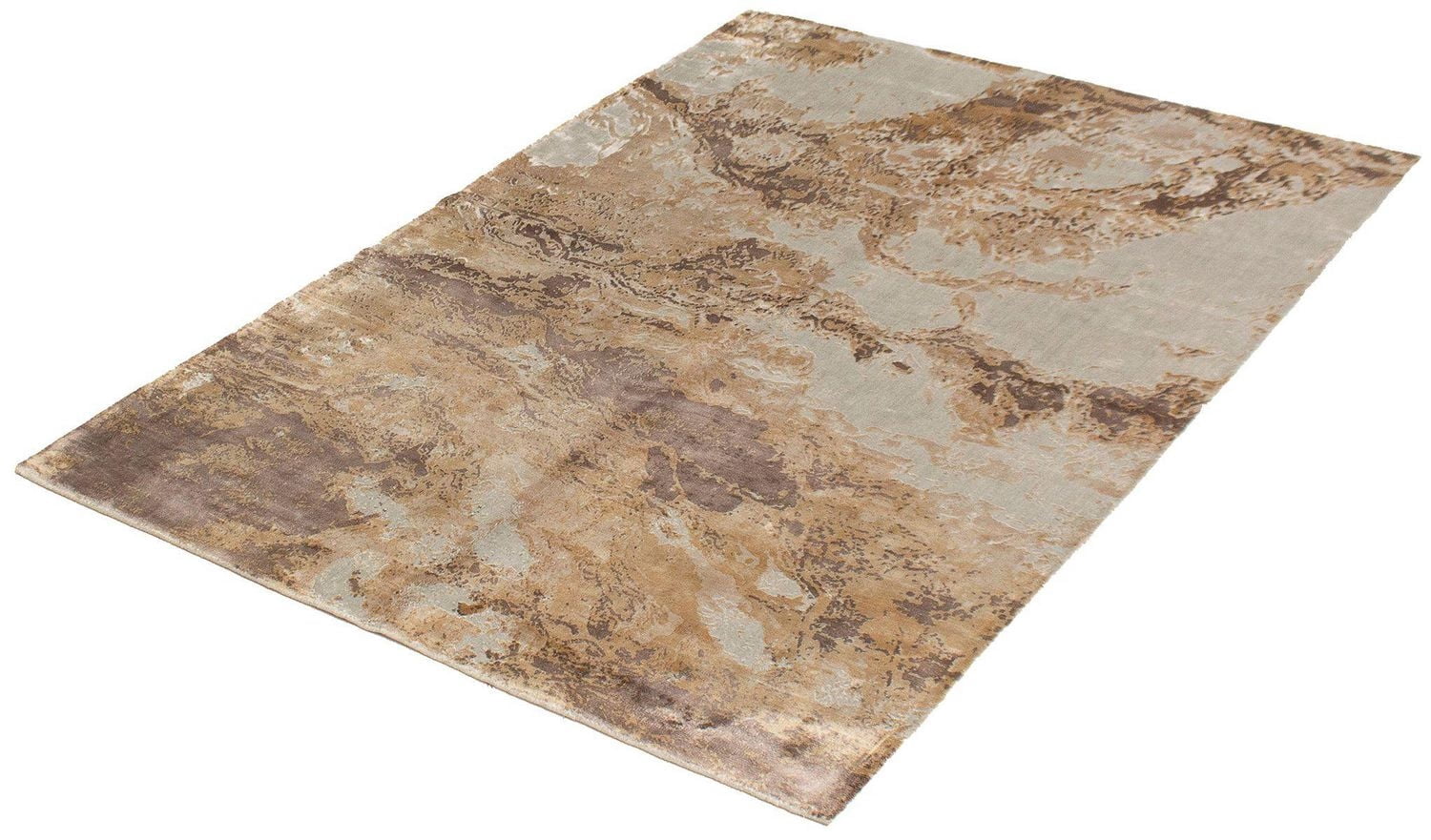 ECARPETGALLERY 5'3" x 7'6" Carved Galleria Hand Loomed Area Rug for Living Room, Dining Room and Bedroom in Grey
