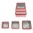 thumbnail image 3 of DaHo Christmas Holiday 3pc Set XMAS Merry Christmas Square Cookie Tins with Lids for Gift Giving, Cookie Boxes, Tins for Cookies and Gifts, Crafts, Favors, Decoration, Storage, 3 of 5