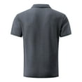 thumbnail image 4 of Sopiago Men Golf Shirts Short Sleeve Casual Striped Stylish Performance Designed Collared Golf Polo Shirts for Men Grey,M, 4 of 5