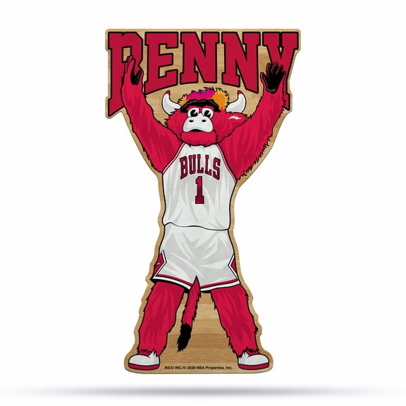 Bulls Shape Cut Mascot Pennant With Header Card