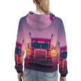 thumbnail image 7 of Sikiie Sunset Truck Highway Women's Casual Hoodies Long Sleeve Lightweight Pullover Tops Loose Sweatshirt-X-Large, 7 of 7