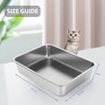 thumbnail image 2 of Stainless Steel Cat Litter Box - Litter Box for Cats - Easy to Clean, Never Absorbs Odor, Stains, or Rusts - Silver (17.7" L x 13.5" W x 4" H), 2 of 6