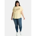 thumbnail image 5 of Terra & Sky Women's Plus Size On My Mind Graphic Tee, Sizes 0X-5X, 5 of 5