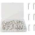 thumbnail image 1 of HXMJIED 300 Pcs Épingles à Tête Rondes 1/8 Po Puces de Carte Blanches Épingles de Dessin Pointes en Acier Épingles de Carte à Tête Ronde Épingles de Carte avec Boîte de Rangement pour Panneau d'Affichage en Liège Panneaux d'Affichage, 1 of 5