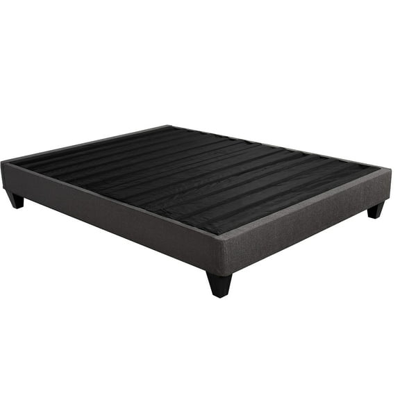 14" High King Bed Frame Base In Dark Gray - Stylish Design Upholstered Size Easy Delivery