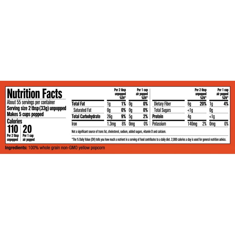 JOLLY TIME Non-GMO, Gluten-Free 4 lb. Whole-Grain Yellow Popcorn