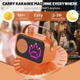 thumbnail image 4 of JYX Karaoke Machine, Home Karaoke System with 15 Animated Dispaly Modes, Mini Portable Speaker with 2 Microphones, Orange, 4 of 11