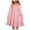 Pink, variant on mgoYE 2t Girl Dress Easter Girls Long Sleeve Dress Dot Square Neck Smocked Spring Fall Dresses(Purple,4-5 Years)