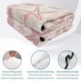 thumbnail image 4 of Quilts Full Size, Pink Coastal Summer Soft Comforter Bedding Set for Bed, Coral Shell Starfish Vintage Lightweight Quilted Bedspread with Pillow Cover(2 Pieces) for All Season, 78x90 Inch, 4 of 9