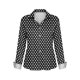 thumbnail image 3 of Camisetas de Manga Larga para las Mujeres Impreso Casual Suelto Cardigan Poliéster Longitud Regular de las Mujeres Larga Chaqueta de Invierno sin Capucha, 3 of 5