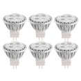 thumbnail image 1 of 6PCS MR11 ADC12V 3W LED Light Bulb Warm White Lamp Bulbs for Hotel Store Museum Indoor, 1 of 8