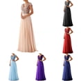 thumbnail image 3 of Women Ladies Bridesmaid Wedding Maxi Dress Cocktail Prom Ball Gown Evening Party, 3 of 7