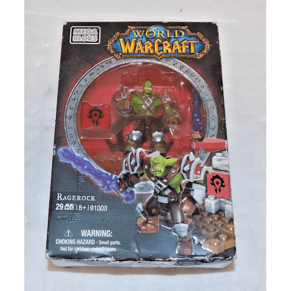 Mega Bloks 91003 RageRock Orc Warrior Set WOW World of Warcraft Mega Blocks NEW