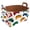 Multicolor 5, variant on Football Pattern Grey Storage Basket Collapsible Storage Bin, PU Foldable Basket Convenient Box Storage Organizer with Handles for Shelves Office Bedroom Closet Nursery Toys Laundry