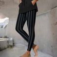 thumbnail image 4 of Guluxicc Women Halloween Leggings Stretch Tummy Control High Rise Yoga Pants Striped Leggings, 4 of 7