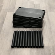Hyper Tough 4-Shelf Plastic Storage Shelf, Black, 22 in W x 14 in D x 47 in H