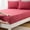 Burgundy, variant on Full Size Fitted Sheet Only with Full Elastic & Built in Corner Sheet Straps to Prevent Shifting - Soft & Breathable Brushed Microfiber Bottom Sheet, Navy Blue