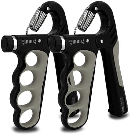 WLIKKS Grip Strength Trainer 2 Pack - Adjustable 11-220Lbs (5-100KG) with Auto Counter, Hand Grip Strengthener, Forearm Exerciser for Athletes, Musicians, Gym, Home, Injury Rehab