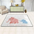thumbnail image 2 of Dreamtimes Funny Elephants Non-Slip Area Rug 36"x24", Love You Mom Floor Carpet Comfort Floor Mats Decor for Indoor Front Porch,Living Room, Bedroom,Kitchen, 2 of 5
