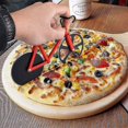 thumbnail image 3 of Cortador de pizza QUANZHOUTIANDI bicicleta roja con soporte de exhibición, 3 of 5