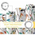 thumbnail image 6 of Teal Orange Eucalyptus Blackout Curtains for Bedroom/Living Room, Thermal Insulated Kitchen Curtains, Weeping Botanical Leaves Grommet Darkening Window Treatment Drapes 42"x63"x2, 6 of 8