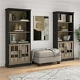 thumbnail image 3 of Bowery Hill Contemporary 5 Shelf Bookcase Set with Glass Doors, 3 of 5